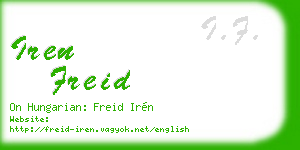 iren freid business card